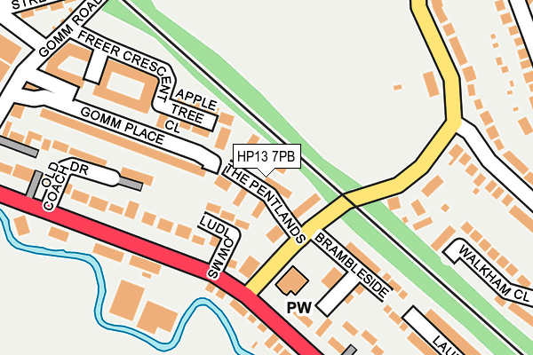 HP13 7PB map - OS OpenMap – Local (Ordnance Survey)