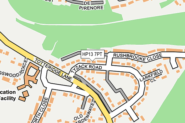 HP13 7PT map - OS OpenMap – Local (Ordnance Survey)