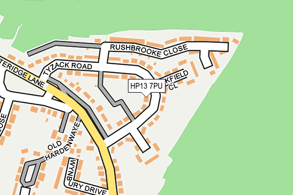 HP13 7PU map - OS OpenMap – Local (Ordnance Survey)