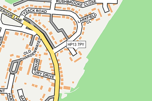 HP13 7PY map - OS OpenMap – Local (Ordnance Survey)