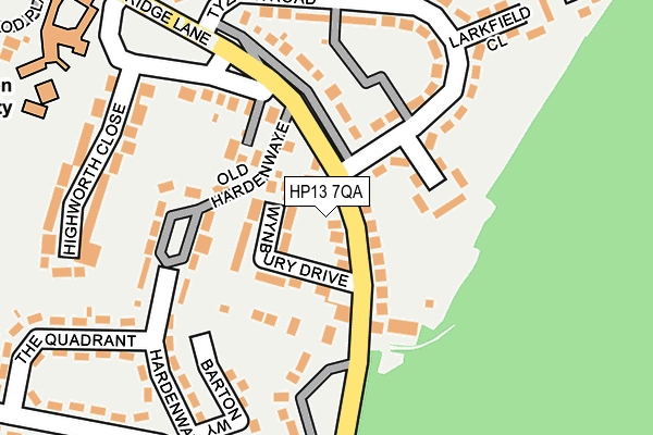 HP13 7QA map - OS OpenMap – Local (Ordnance Survey)