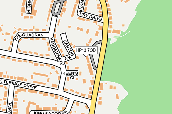 HP13 7QD map - OS OpenMap – Local (Ordnance Survey)