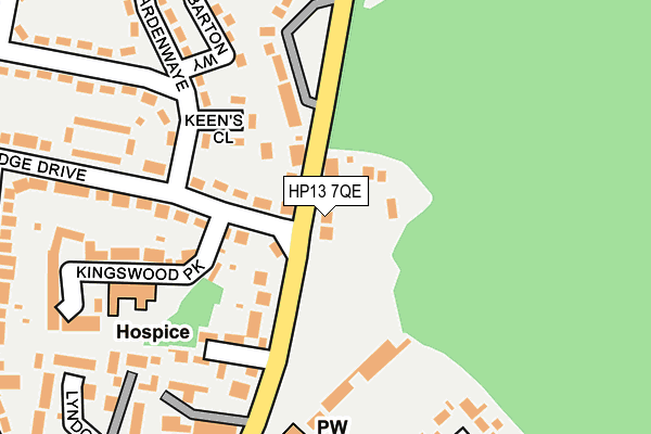 HP13 7QE map - OS OpenMap – Local (Ordnance Survey)