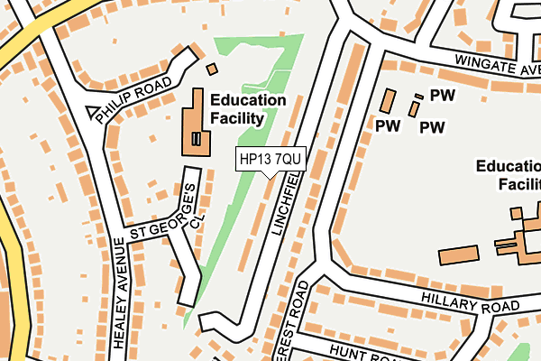 HP13 7QU map - OS OpenMap – Local (Ordnance Survey)