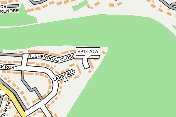 HP13 7QW map - OS OpenMap – Local (Ordnance Survey)