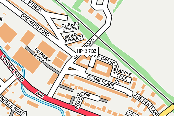 HP13 7QZ map - OS OpenMap – Local (Ordnance Survey)