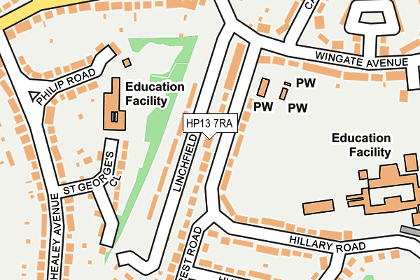 HP13 7RA map - OS OpenMap – Local (Ordnance Survey)