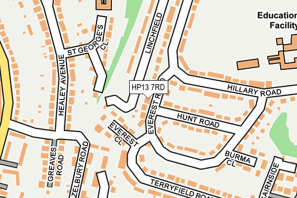 HP13 7RD map - OS OpenMap – Local (Ordnance Survey)