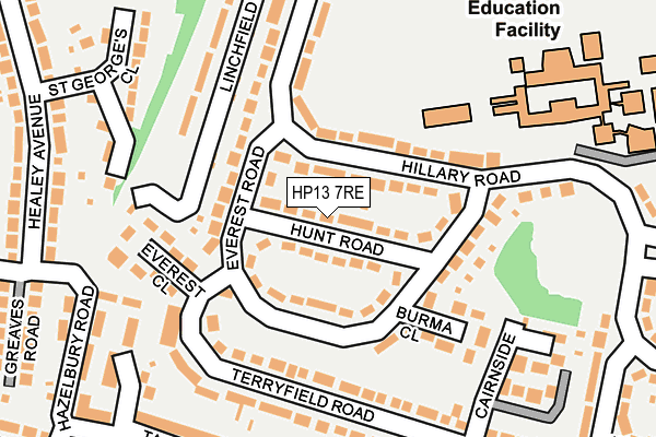 HP13 7RE map - OS OpenMap – Local (Ordnance Survey)