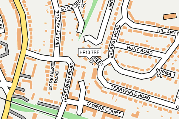 HP13 7RF map - OS OpenMap – Local (Ordnance Survey)