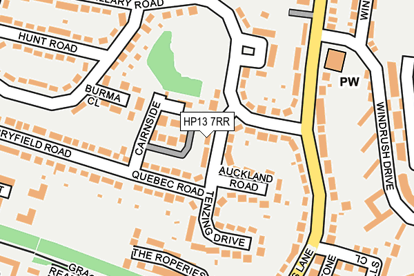 HP13 7RR map - OS OpenMap – Local (Ordnance Survey)