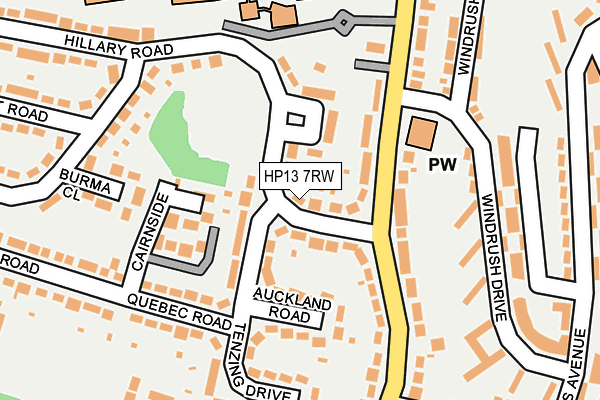 HP13 7RW map - OS OpenMap – Local (Ordnance Survey)