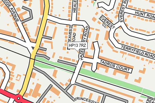 HP13 7RZ map - OS OpenMap – Local (Ordnance Survey)