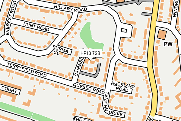 HP13 7SB map - OS OpenMap – Local (Ordnance Survey)