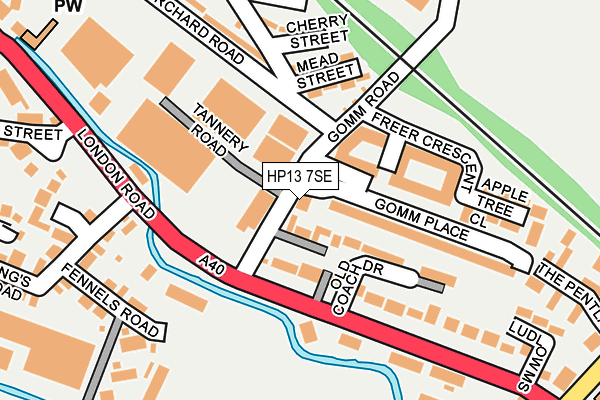HP13 7SE map - OS OpenMap – Local (Ordnance Survey)