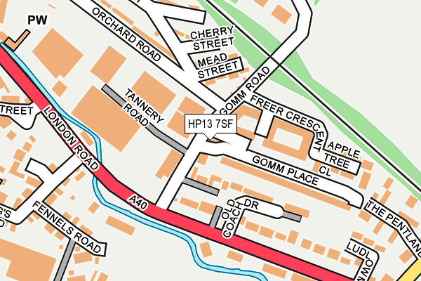 HP13 7SF map - OS OpenMap – Local (Ordnance Survey)