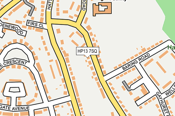 HP13 7SQ map - OS OpenMap – Local (Ordnance Survey)