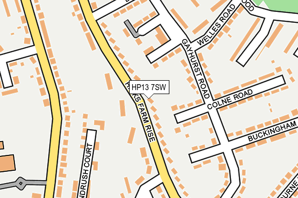 HP13 7SW map - OS OpenMap – Local (Ordnance Survey)