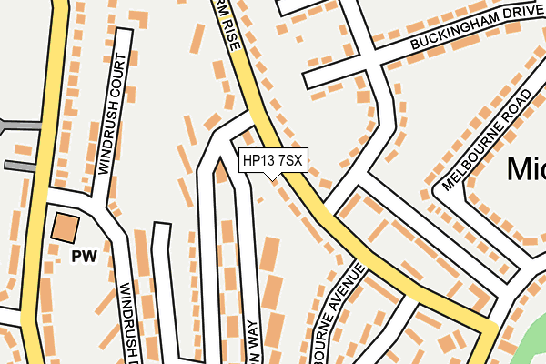 HP13 7SX map - OS OpenMap – Local (Ordnance Survey)