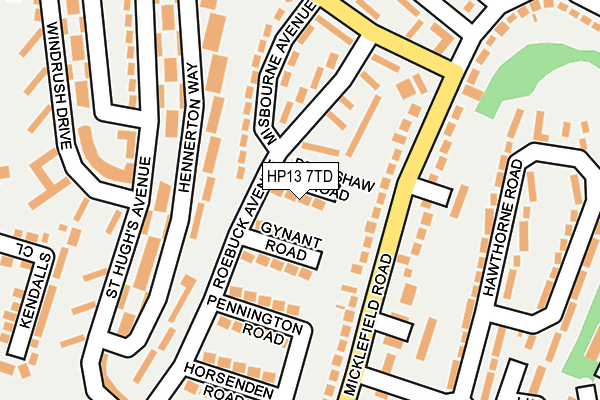 HP13 7TD map - OS OpenMap – Local (Ordnance Survey)