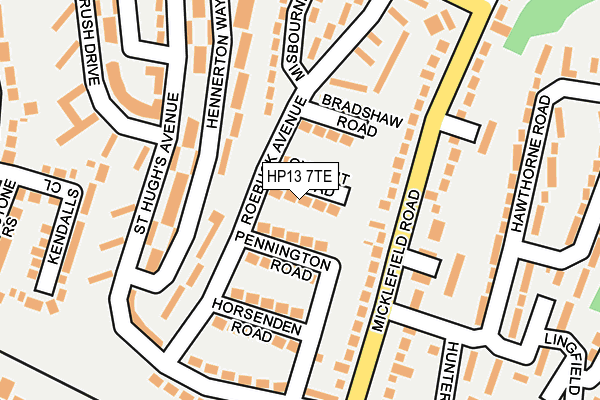 HP13 7TE map - OS OpenMap – Local (Ordnance Survey)