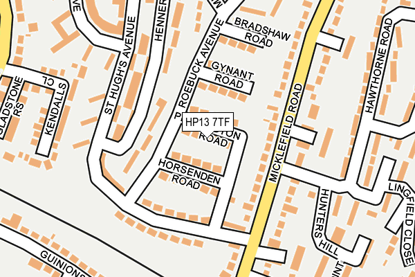 HP13 7TF map - OS OpenMap – Local (Ordnance Survey)
