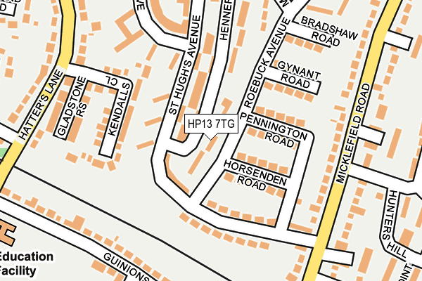 HP13 7TG map - OS OpenMap – Local (Ordnance Survey)