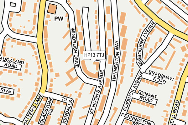 HP13 7TJ map - OS OpenMap – Local (Ordnance Survey)