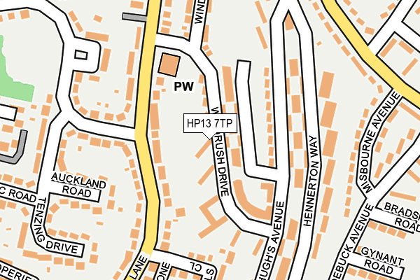 HP13 7TP map - OS OpenMap – Local (Ordnance Survey)