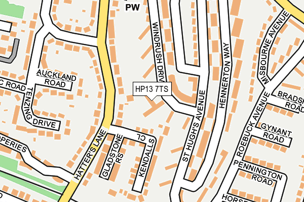 HP13 7TS map - OS OpenMap – Local (Ordnance Survey)