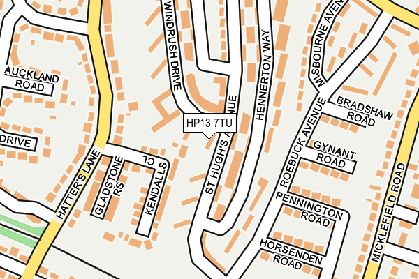 HP13 7TU map - OS OpenMap – Local (Ordnance Survey)