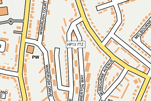 HP13 7TZ map - OS OpenMap – Local (Ordnance Survey)