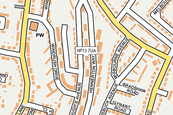 HP13 7UA map - OS OpenMap – Local (Ordnance Survey)
