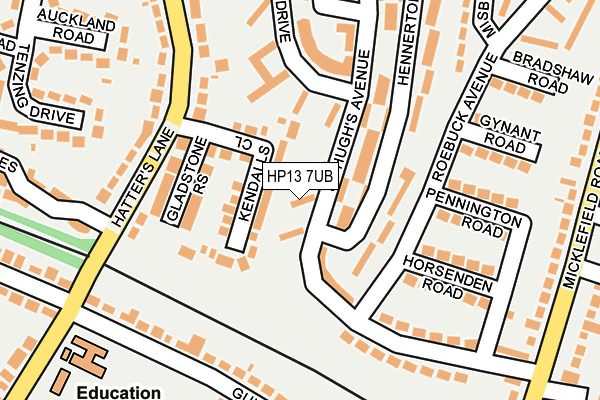 HP13 7UB map - OS OpenMap – Local (Ordnance Survey)