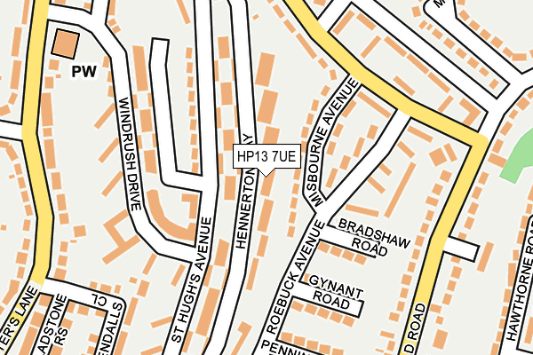 HP13 7UE map - OS OpenMap – Local (Ordnance Survey)