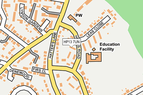 HP13 7UN map - OS OpenMap – Local (Ordnance Survey)