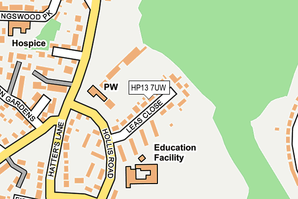 HP13 7UW map - OS OpenMap – Local (Ordnance Survey)
