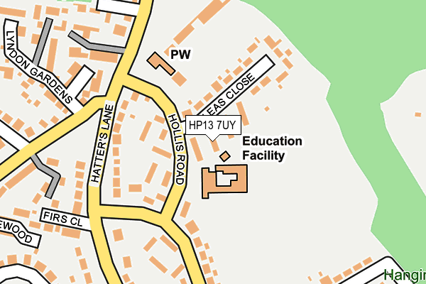 HP13 7UY map - OS OpenMap – Local (Ordnance Survey)