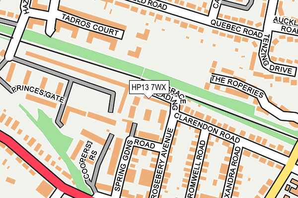 HP13 7WX map - OS OpenMap – Local (Ordnance Survey)