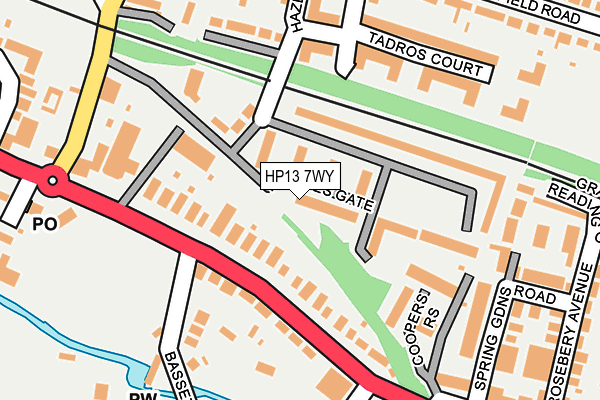 HP13 7WY map - OS OpenMap – Local (Ordnance Survey)
