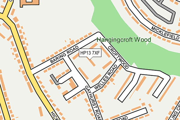 HP13 7XF map - OS OpenMap – Local (Ordnance Survey)