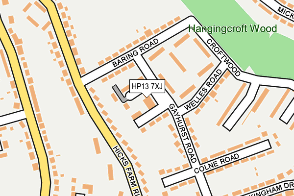 HP13 7XJ map - OS OpenMap – Local (Ordnance Survey)