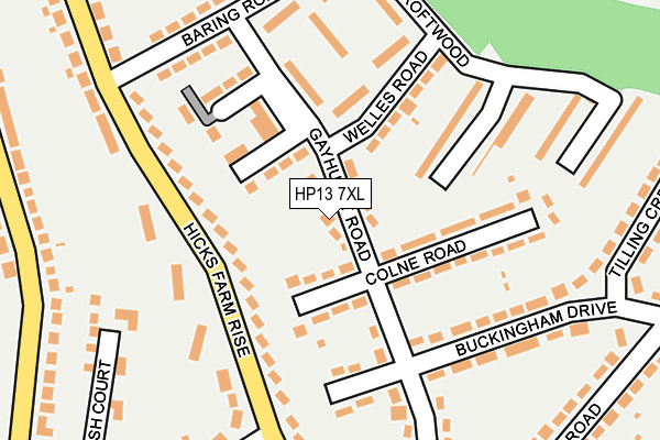 HP13 7XL map - OS OpenMap – Local (Ordnance Survey)