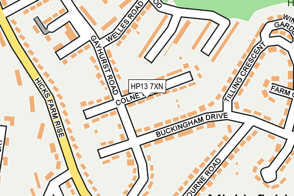 HP13 7XN map - OS OpenMap – Local (Ordnance Survey)