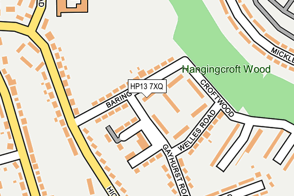 HP13 7XQ map - OS OpenMap – Local (Ordnance Survey)