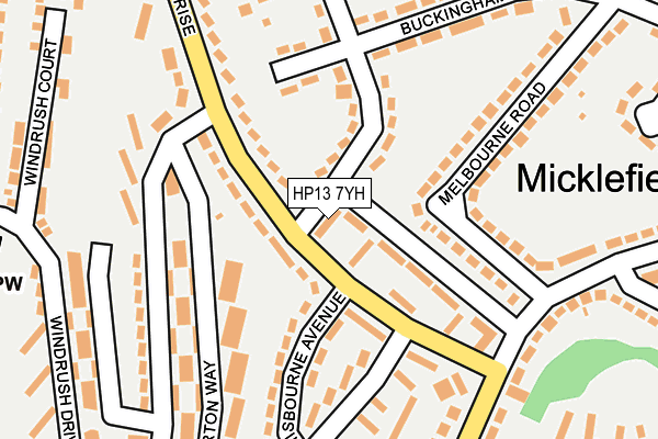 HP13 7YH map - OS OpenMap – Local (Ordnance Survey)