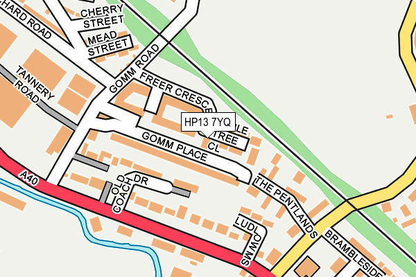 HP13 7YQ map - OS OpenMap – Local (Ordnance Survey)