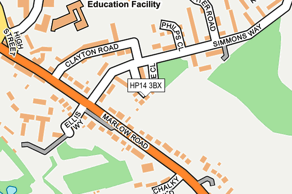 HP14 3BX map - OS OpenMap – Local (Ordnance Survey)