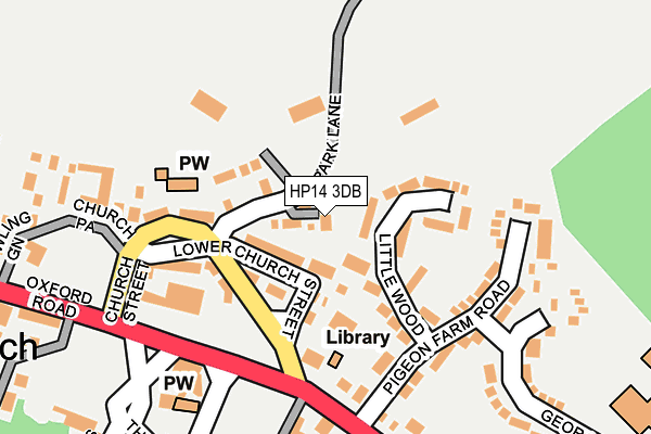 HP14 3DB map - OS OpenMap – Local (Ordnance Survey)
