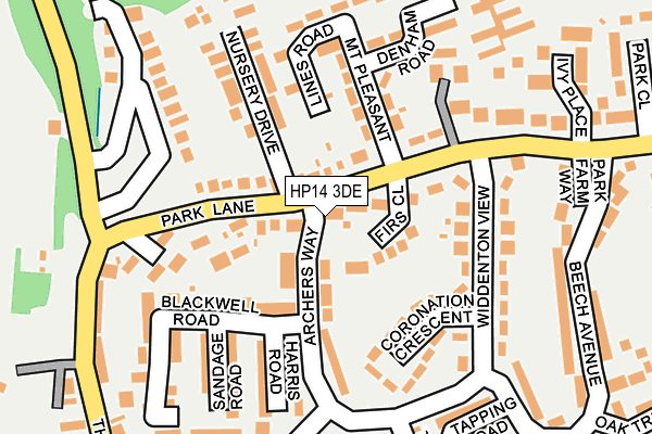 HP14 3DE map - OS OpenMap – Local (Ordnance Survey)